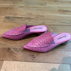 Jeffrey Campbell Vionit Mule in Pink Ostrich Size 6.5